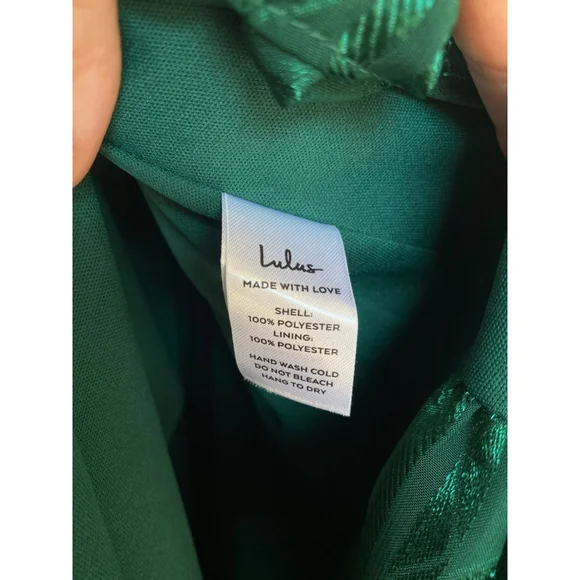 Lulus Emerald Green Maxi Dress Tiered Ruffle Romantic Wedding Guest Cottagecore - Picture 11 of 12